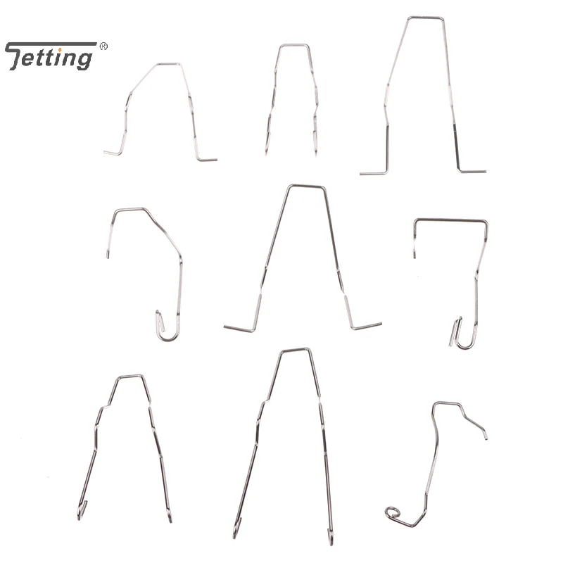 9pcs Metal Headlight Bulb Spring Clips Fits For H1 H3 H4 H7 Car Headlamp Light Bulb Retainer Spring Clips Buckles Tools