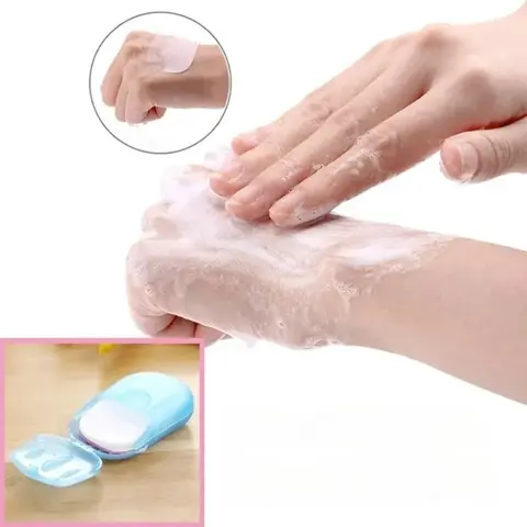 Outdoor Travel Disposable Soap Tablet Box Soap Paper Portable Hand Washing Tablet Small Soap Tablet Mini Soap Sheet Soap Paper