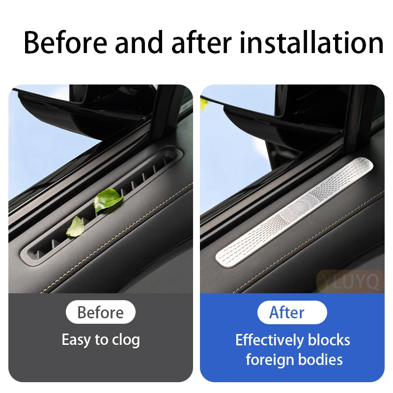 ZEEKR 7X Door Outlet Protective Cover, Metal Protection, Dustproof, Anti-Blockage, Automotive Interior Accessories