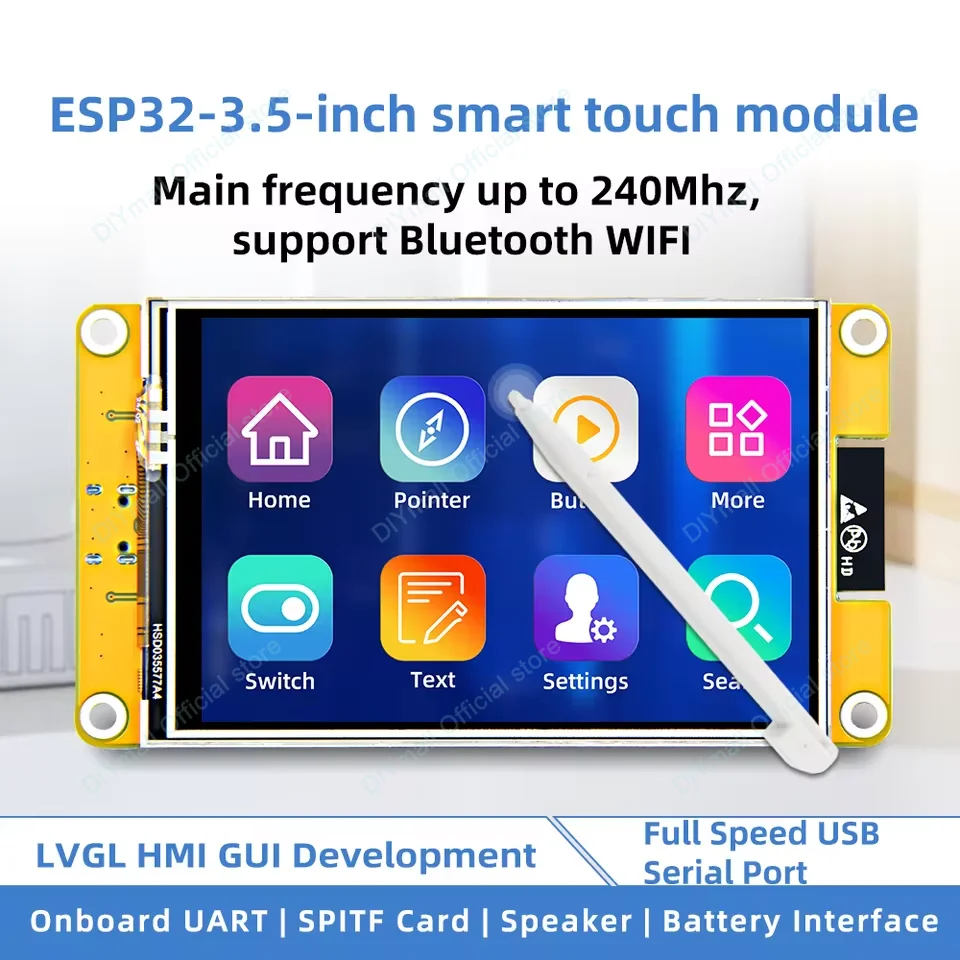 ESP32 3.5 Inch Smart LCD Display Module 320x480 Resistive Touch Screen Wireless BT Compatible with Arduino Board Home Office