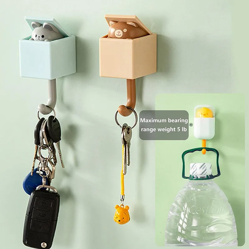 1pc Creative Cat Hook, Cute Seamless Dormitory Bedroom Door Hangers Hooks, Key Umbrella Towel Cap Coat Rack Wall Decoration