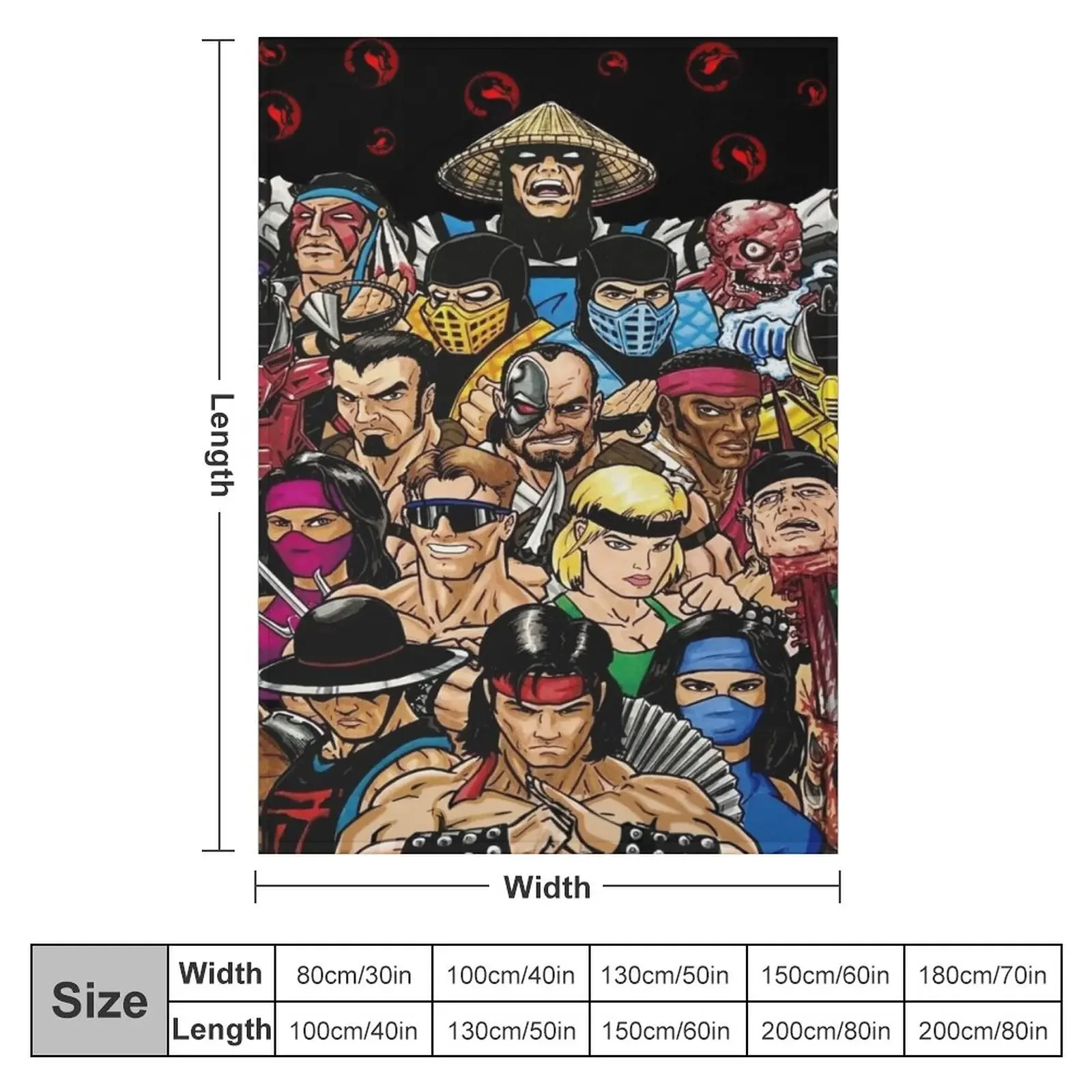 Mortal kombat gaming g Throw Blanket Bed linens Decorative Sofas Comforter Blankets