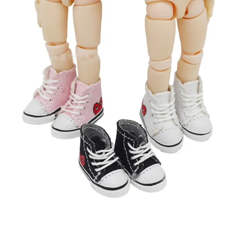 ob11 Baby Figure Smiley Canvas Shoes In Three Colors obitsu 11 Molly Gsc 1/12 BJD Doll Accessories Clothing BJD Baby Clothes