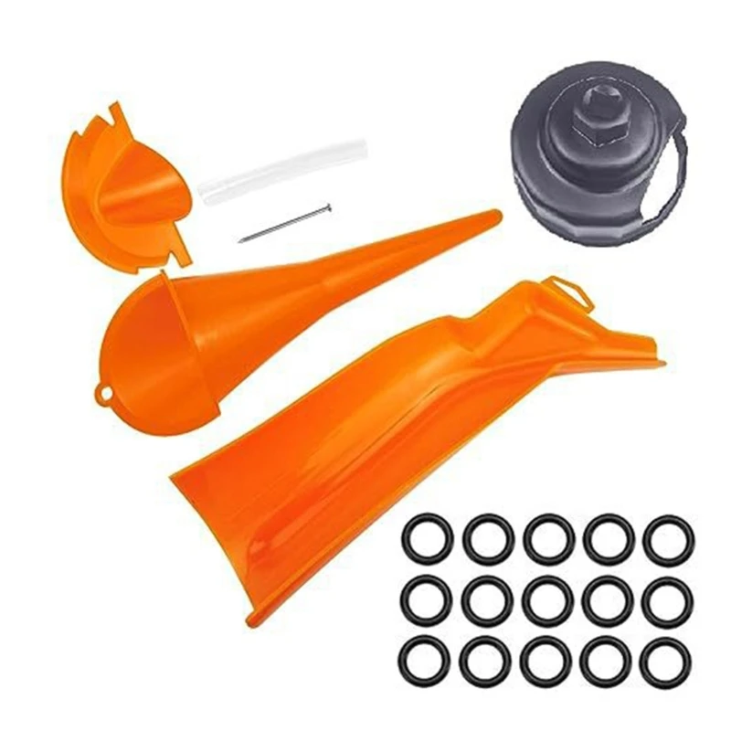 

Crankcase Oil Fill Funnel Drip Frees Oil Filter Funnel with Oil Filter Wrench & O-Rings Set for Motorbike