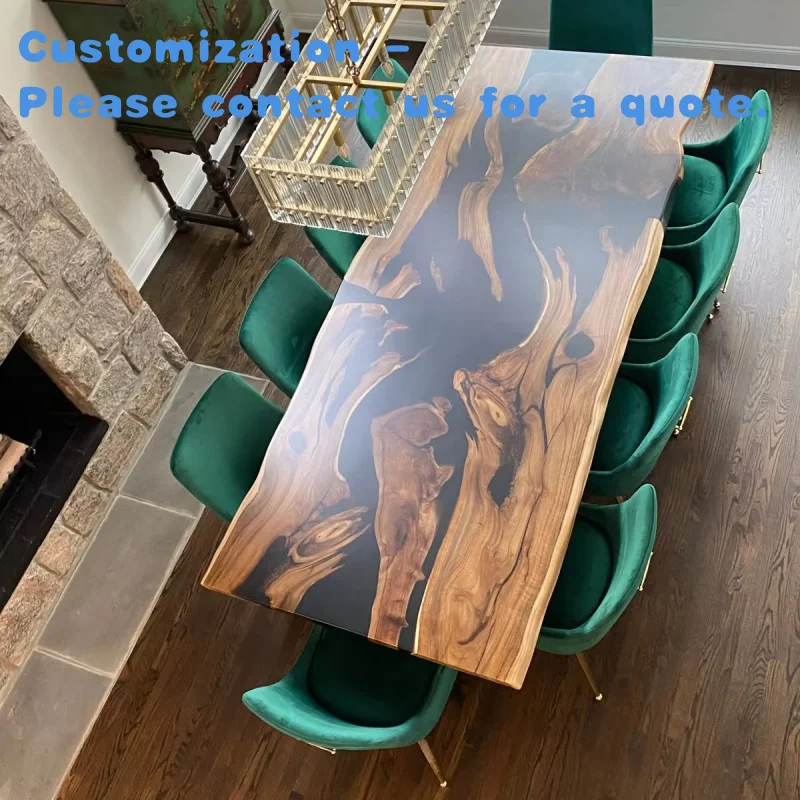 

custom.Custom Stylish Epoxy Resin Ocean Table Dining Room Table