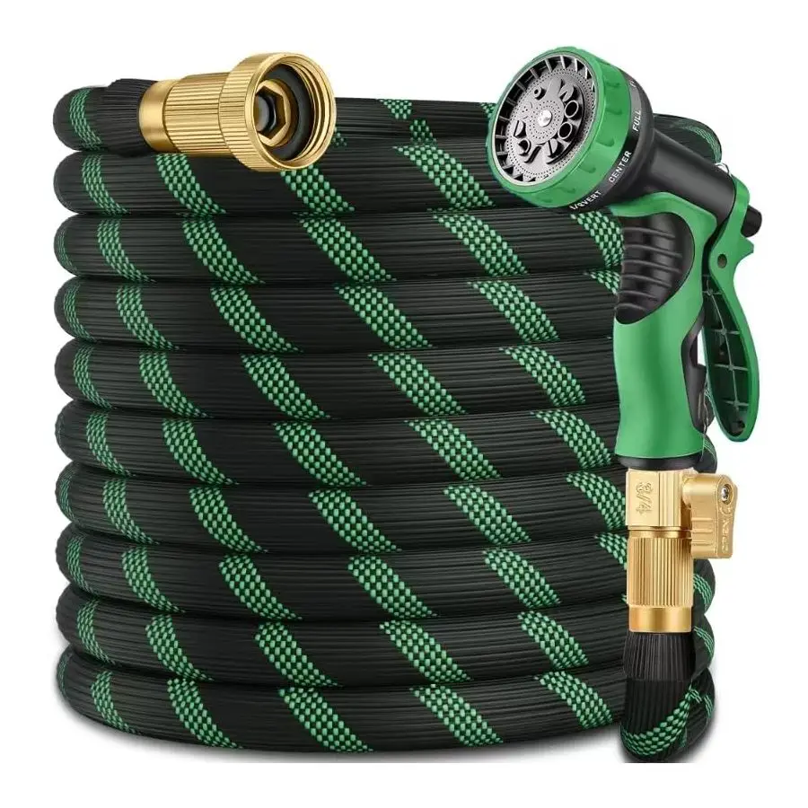 

Садовый шланг ft. Новый гибкий садовый шланг 2025 года с 10-функциональным распылителем, фитингами из чистой латуни, 3 4 легкими, прочными и KinkFr.