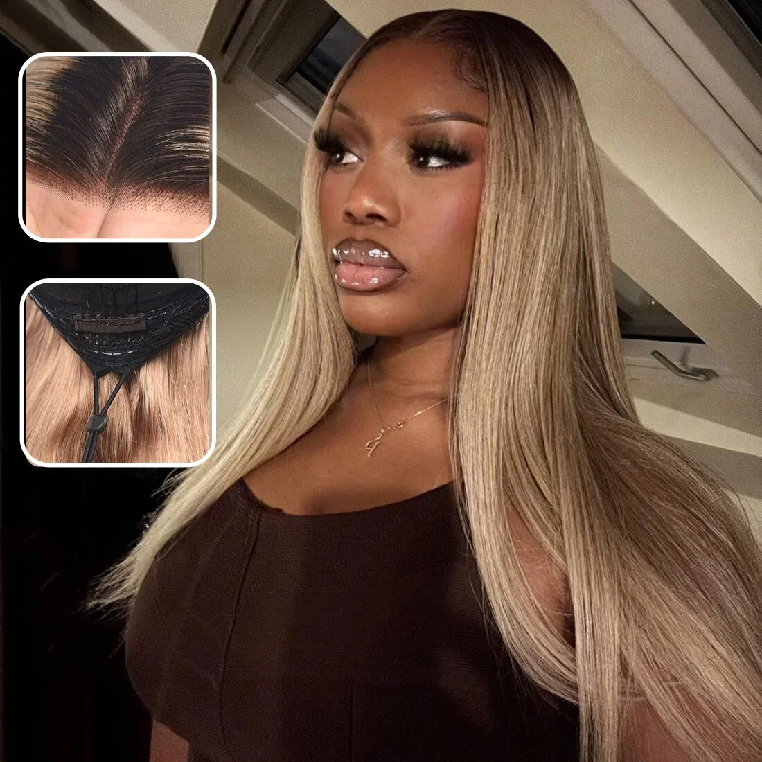 Ash Blonde Wigs Human Hair 13x4 13x6 Lace Front Wig 200 Density Straight Body Wave Glueless Human Hair Drawstring Wig for Women