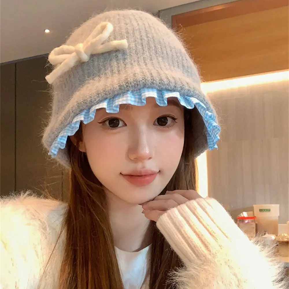 

Casual Plush Bucket Hat Thickened Keep Warm Fisherman Hat Panama Cap for Winter Outdoor