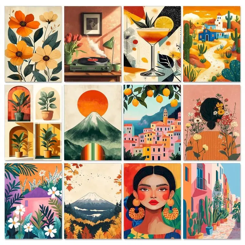 

SDOYUNO Painting By Number For Adults Flower Cat Handpainted Kits DIY Coloring By Number Animal On Canvas Home Decoration Gift