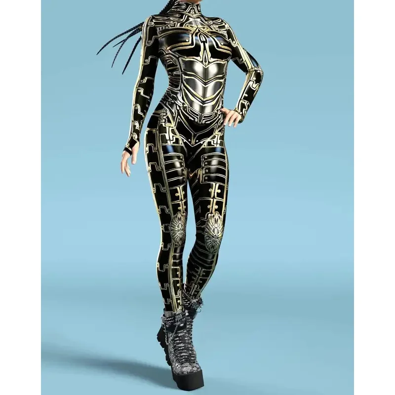 Cyber Punk Phantom mechanische Rüstung Overall Cosplay Zentai Anzug Kostüm Steampunk Party zeigt Performance Bodysuit