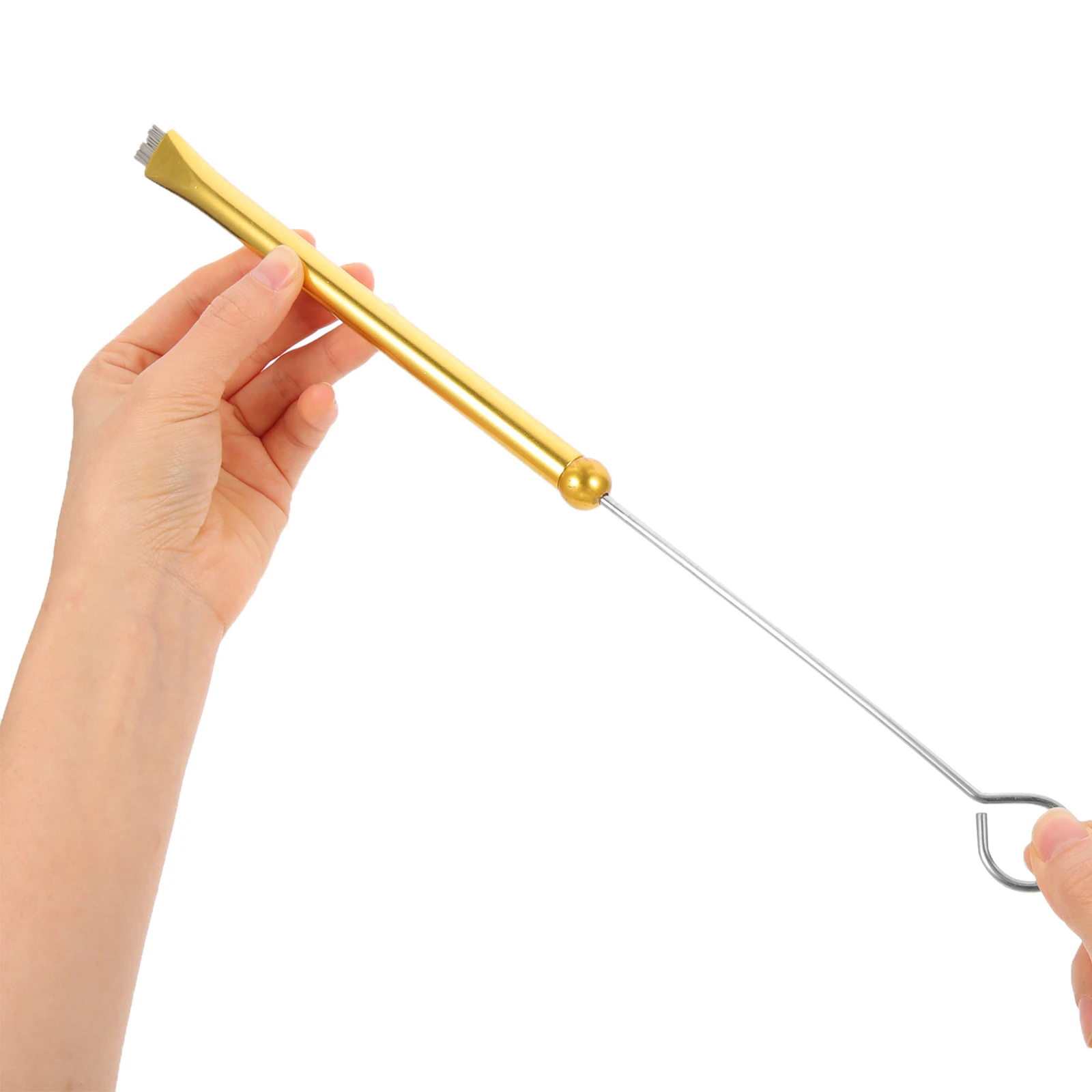 

1Pair Drum Wire Brush Steel Retractable Wood Handle Lightweight Durable Brush for Drum Set Jazz Snare Percussion Accessory