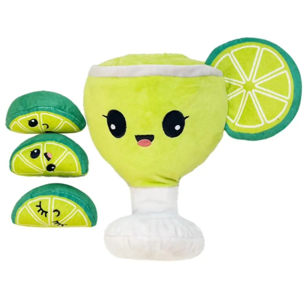 Plush Lemon Cup Dog Toy Self Entertainment Bite-resistant Dog Squeaky Toy Wear Resistant Sniffing Pet Food Hidin Toy