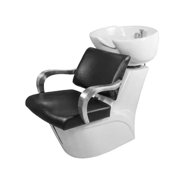 Shampoo Chair Fiberglass Backwash Bowl Barber Chair Spa Salon Equipment Hairdressing Sinks Chair