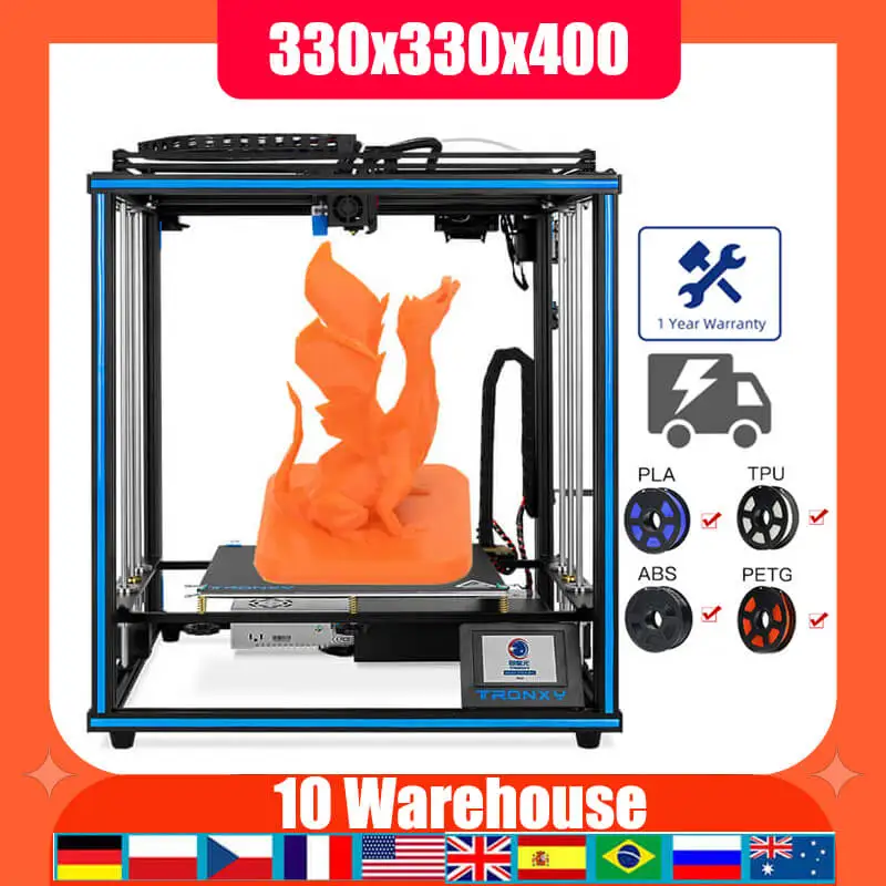 

New Upgraded Tronxy DIY X5SA 3D Printer Guide Rail Titan Extruder 3D Printer Kit Resume Power Failure Impresoras 3D Printing