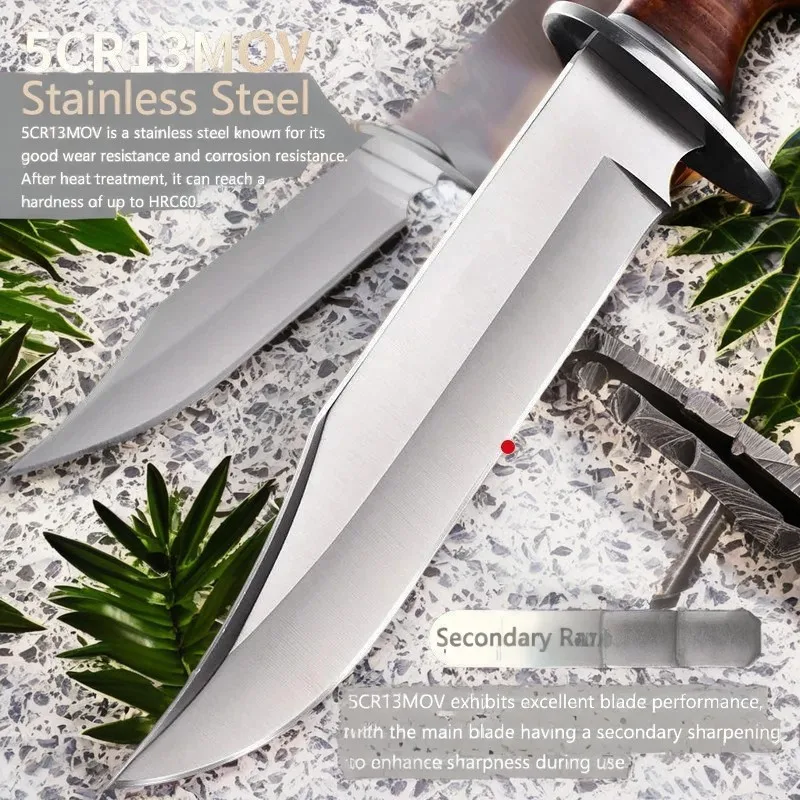 Gemini Assassin Outdoor Straight Knife Camping Portable Multi functional High hardness Splitting Knife Household Fruit Knife