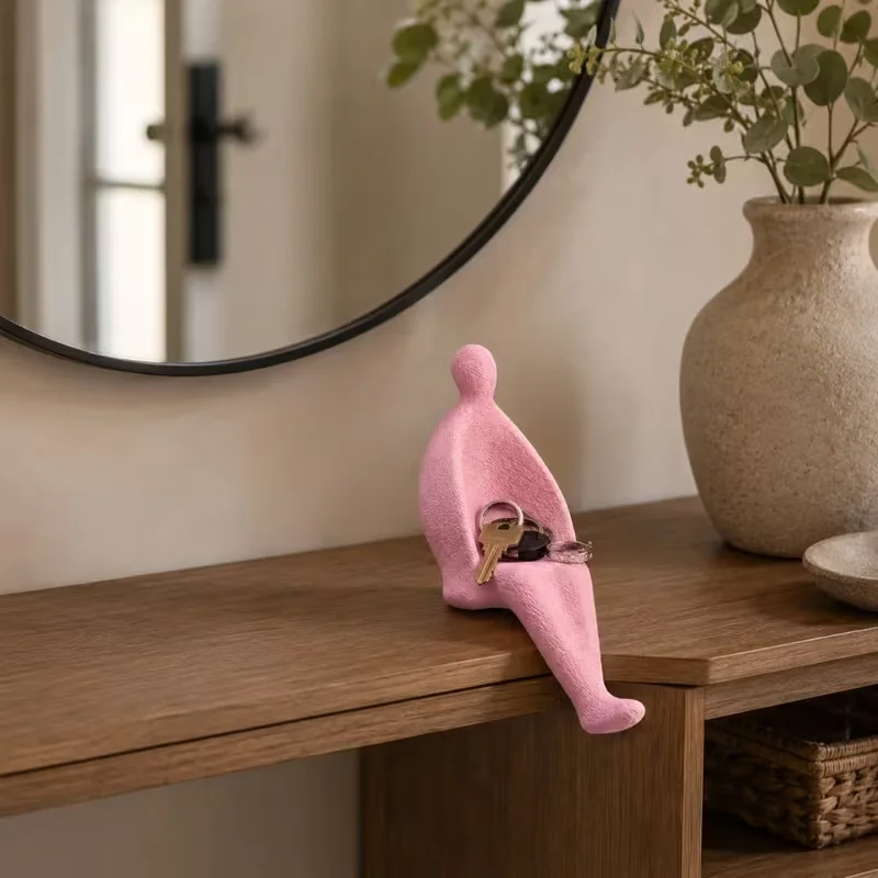 Modern Abstract Thinker Figurine Shelf Sitter Character Sculpture Home Tabletop Accent Desk Decoration Home Accessories