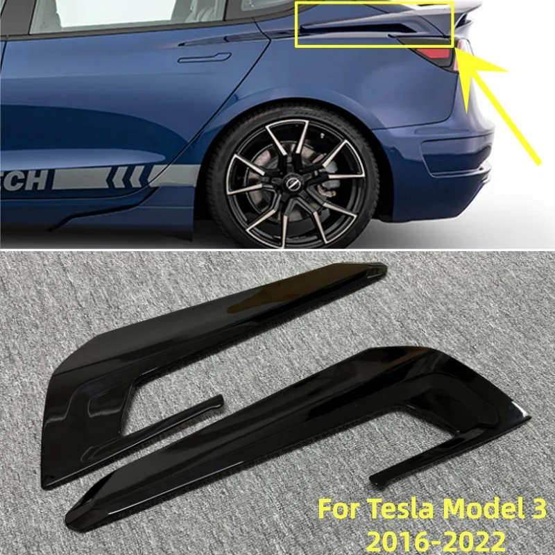 

Глянцевый черный для Tesla Model 3 2017 2018 2019 2020 2021 2022, задний бампер, защита для губ, боковая юбка автомобиля, внешнее украшение