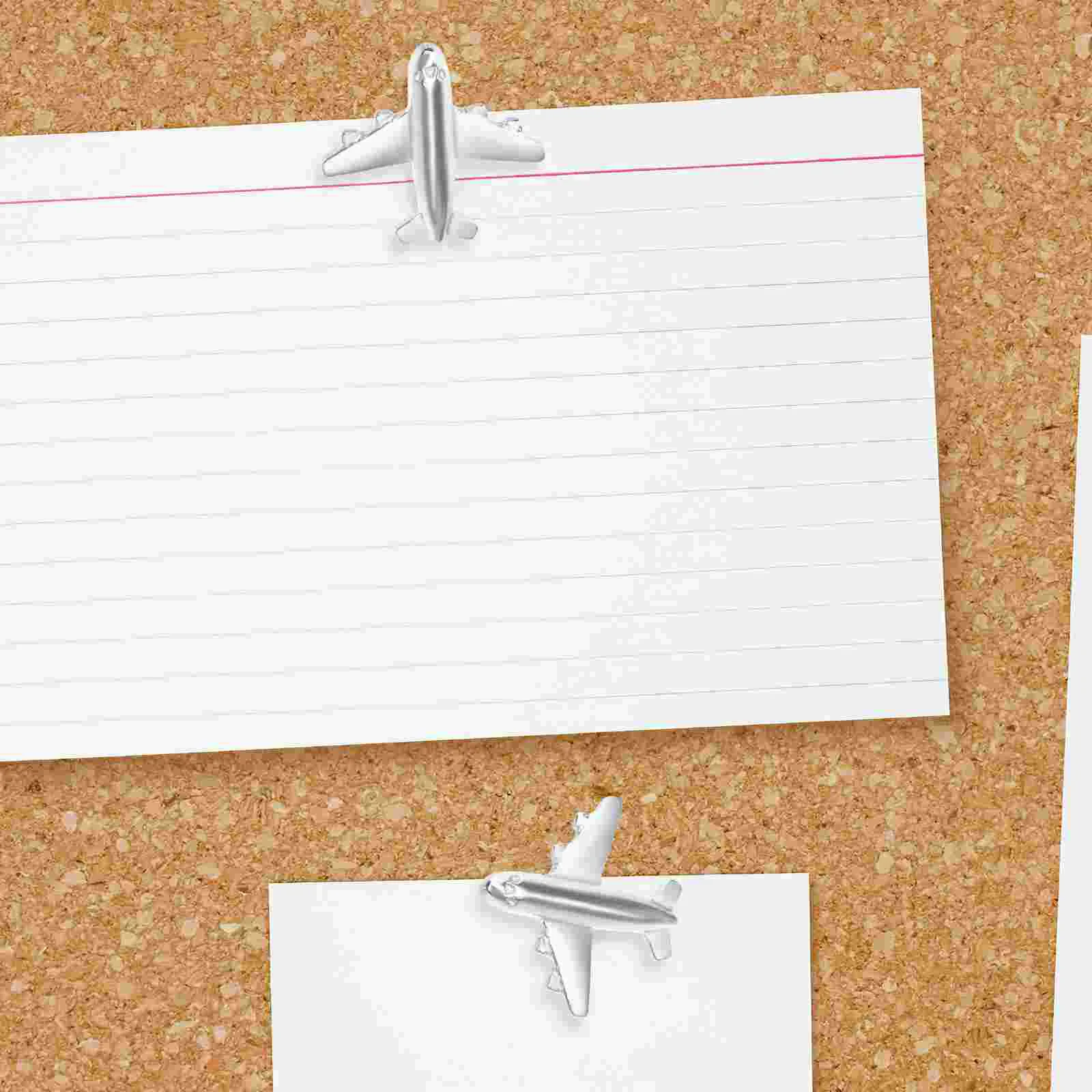 12 ชิ้นตะขอเครื่องบิน Pushpin Cork Board สําหรับ Office Thumbtacks ตกแต่งโลหะเงินโปสเตอร์