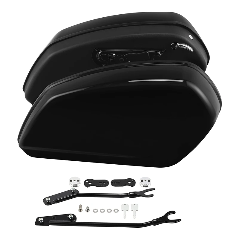 Błyszczące czarne torby pod siodło do Harley Sport Glide FLSB 2018-2024 2023 2022 Boczne pudełko bagażowe — zdjęcie 2