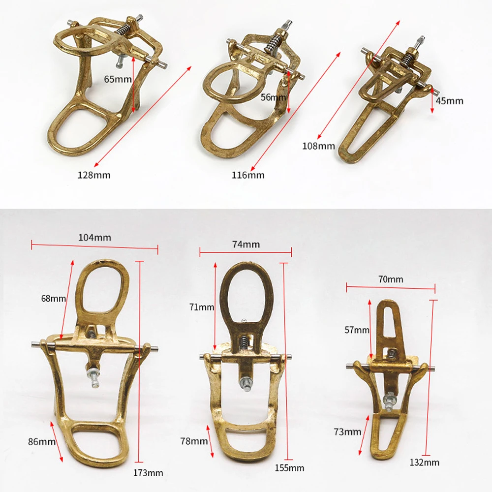 3Pcs High Quality Full Mouth Dental Laboratory Articulator Brass Spring Bite for Dental Model Fabrication