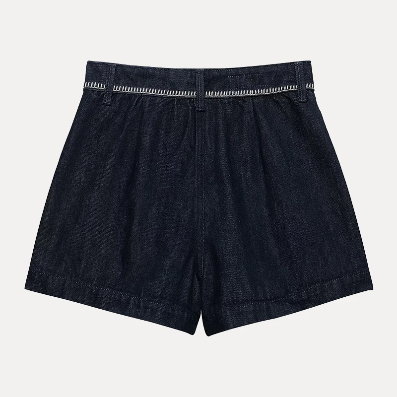 

Простые джинсовые брюки с вышивкой, широкие брюки с высокой талией, Новое поступление лета, женская одежда, бренд Z