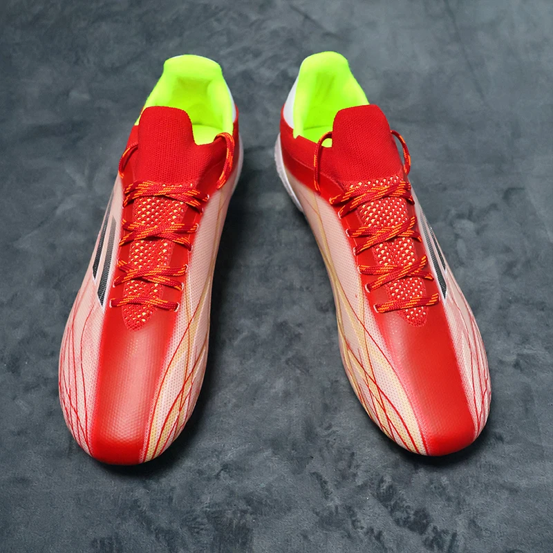 QNX2060 High Quality Mens Soccer Shoes Turf Soccer Cleats for Kids Sneakers TF/FG Training Football Boots Chuteira Campo 35-45