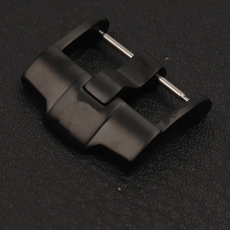 الصلبة الفولاذ المقاوم للصدأ ساعة بوتيوم ، AP المطاط سيليكون حزام من الجلد ، إبرة مشبك ، الفولاذ الأسود ، الذهبي الوردي ، 18 مللي متر ، 20 مللي متر ، 24 مللي متر