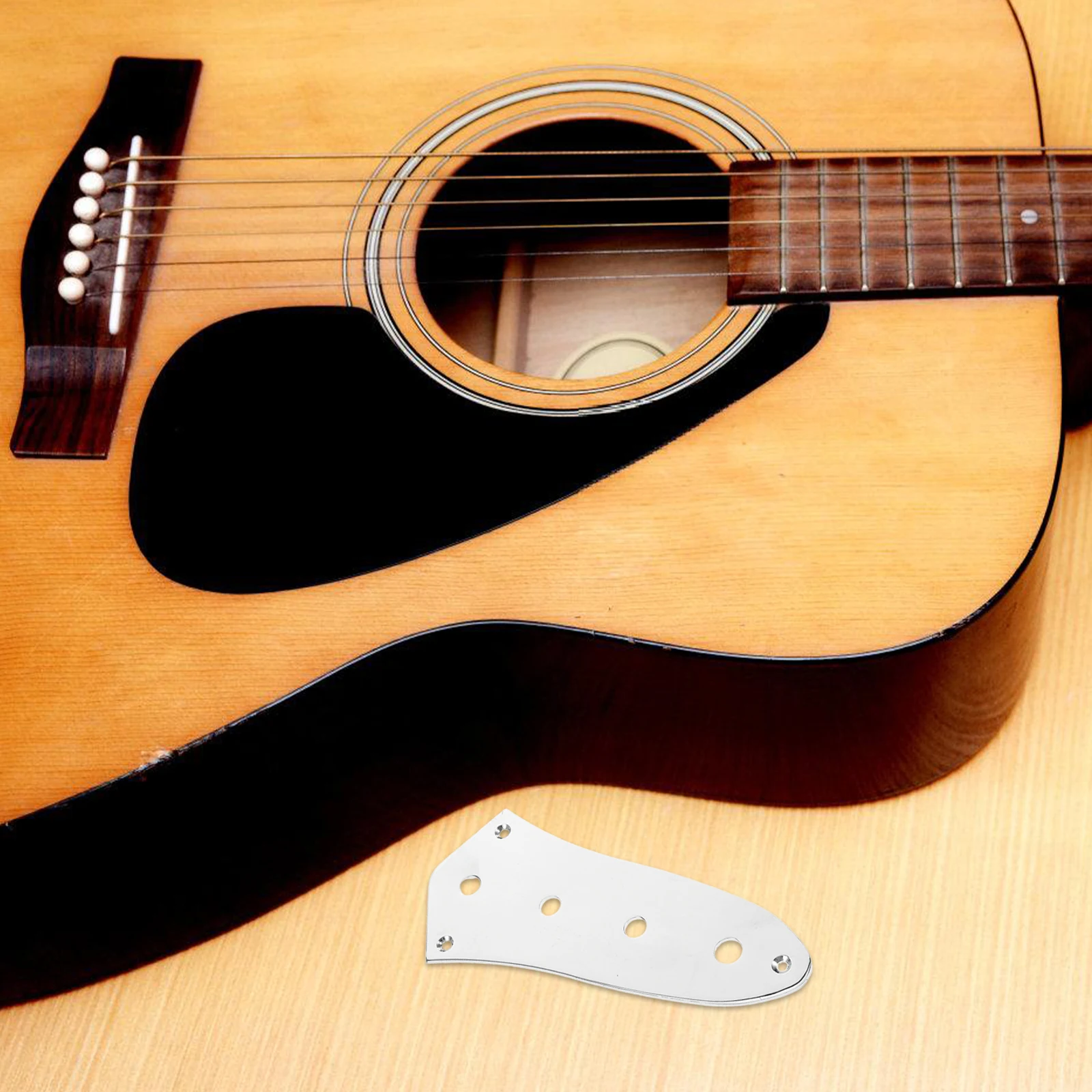 

Electric Bass Circuit Iron Plate Silver Fully Loaded Guitar Control Accessories Metal Bass Control Plate Durable Construction