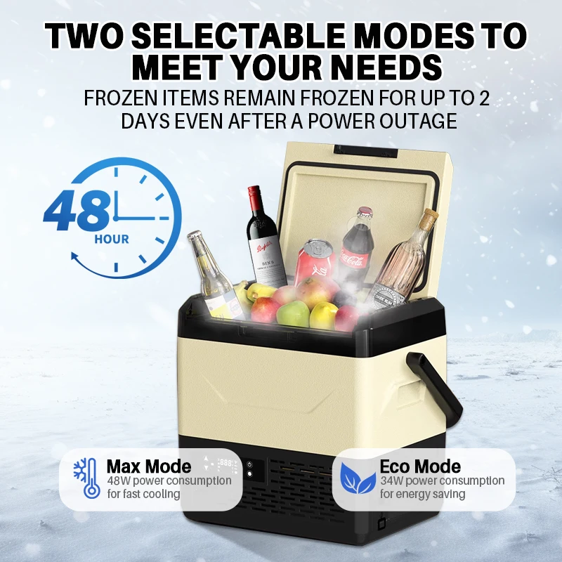 Treeligo 12L 12V 24V MINI Przenośna Lodówka Samochodowa Mini Lodówka Zamrażarka na Kemping Pikniki Kamper Dom Kompresor Szybkie Chłodzenie