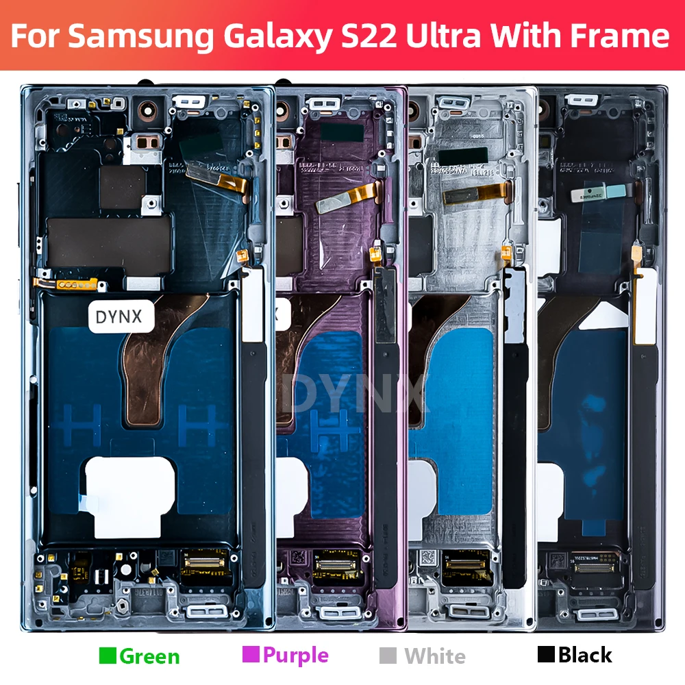 Super AMOLED For Samsung S22 Ultra 5G SM-S908B/DS S908N S908U S908E LCD Display Touch Screen Digitizer Assembly S22Ultra Display