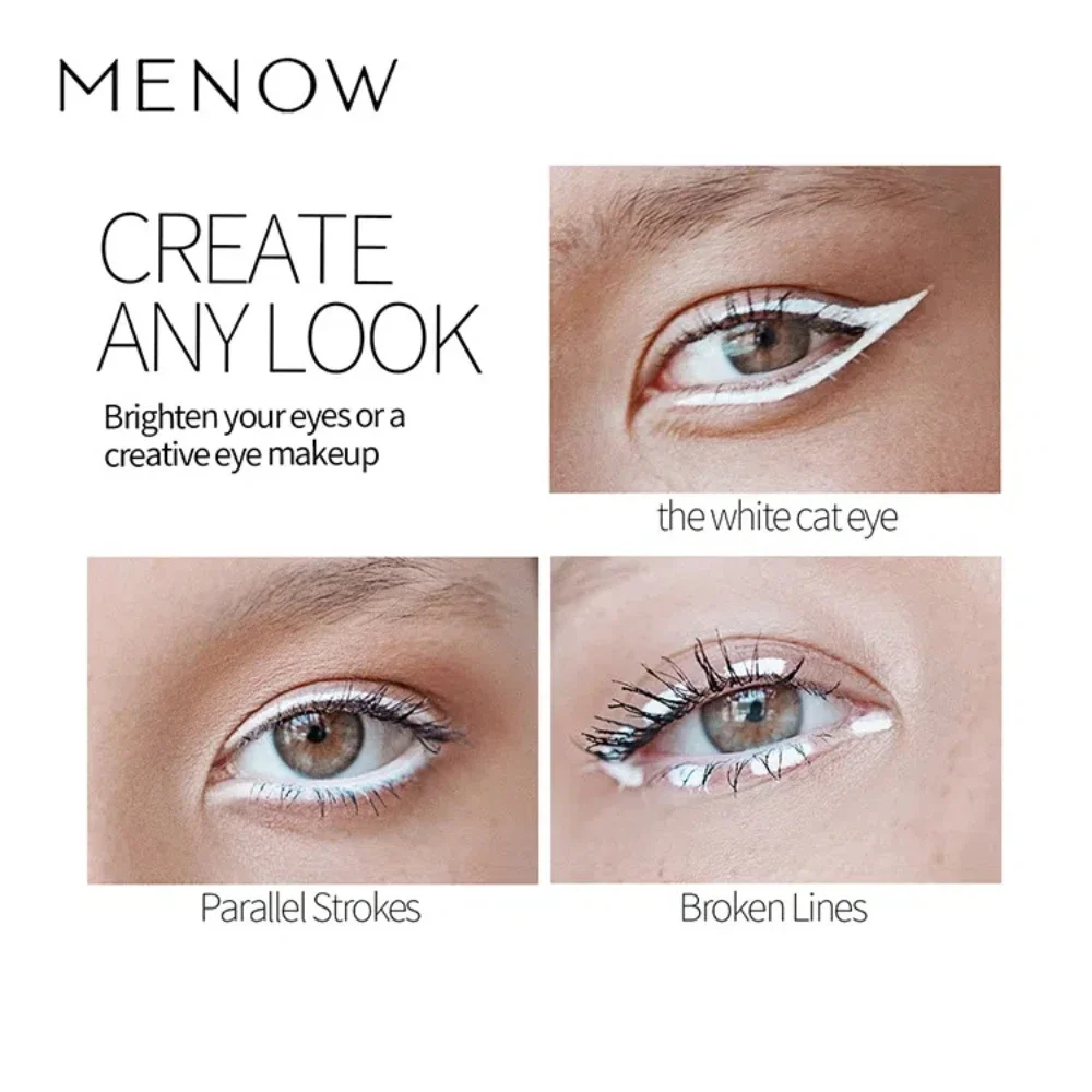 12 weiße Eyeliner-Stifte für geschmeidiges, einfaches Auftragen, zum Aufhellen der Augen, wasserfest und langanhaltend._voghion.com