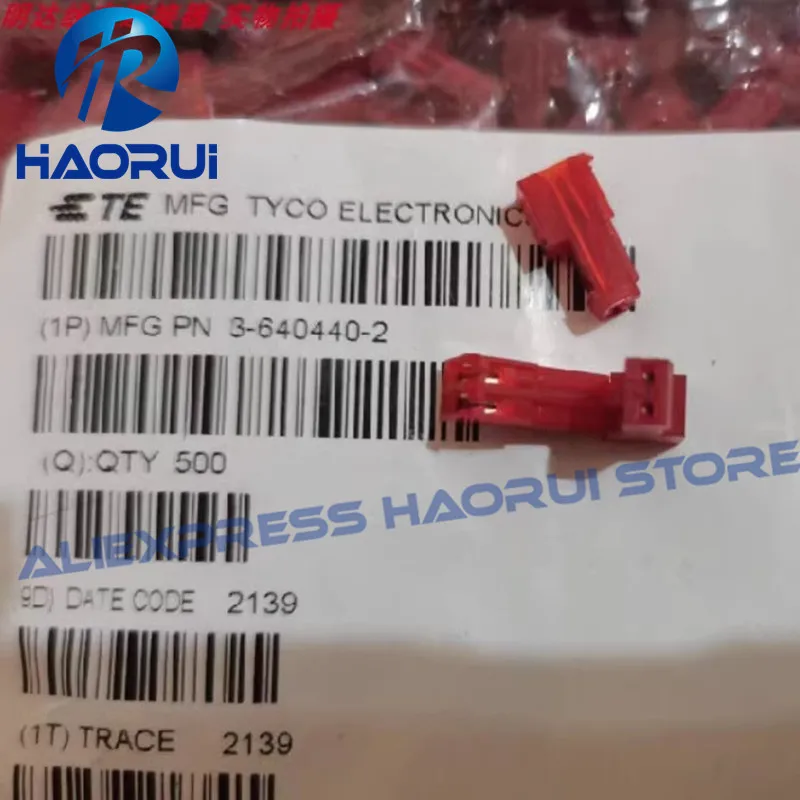 

500Pcs TE 3-640440-2 2Pin 2.54m punctured IDC connector connector