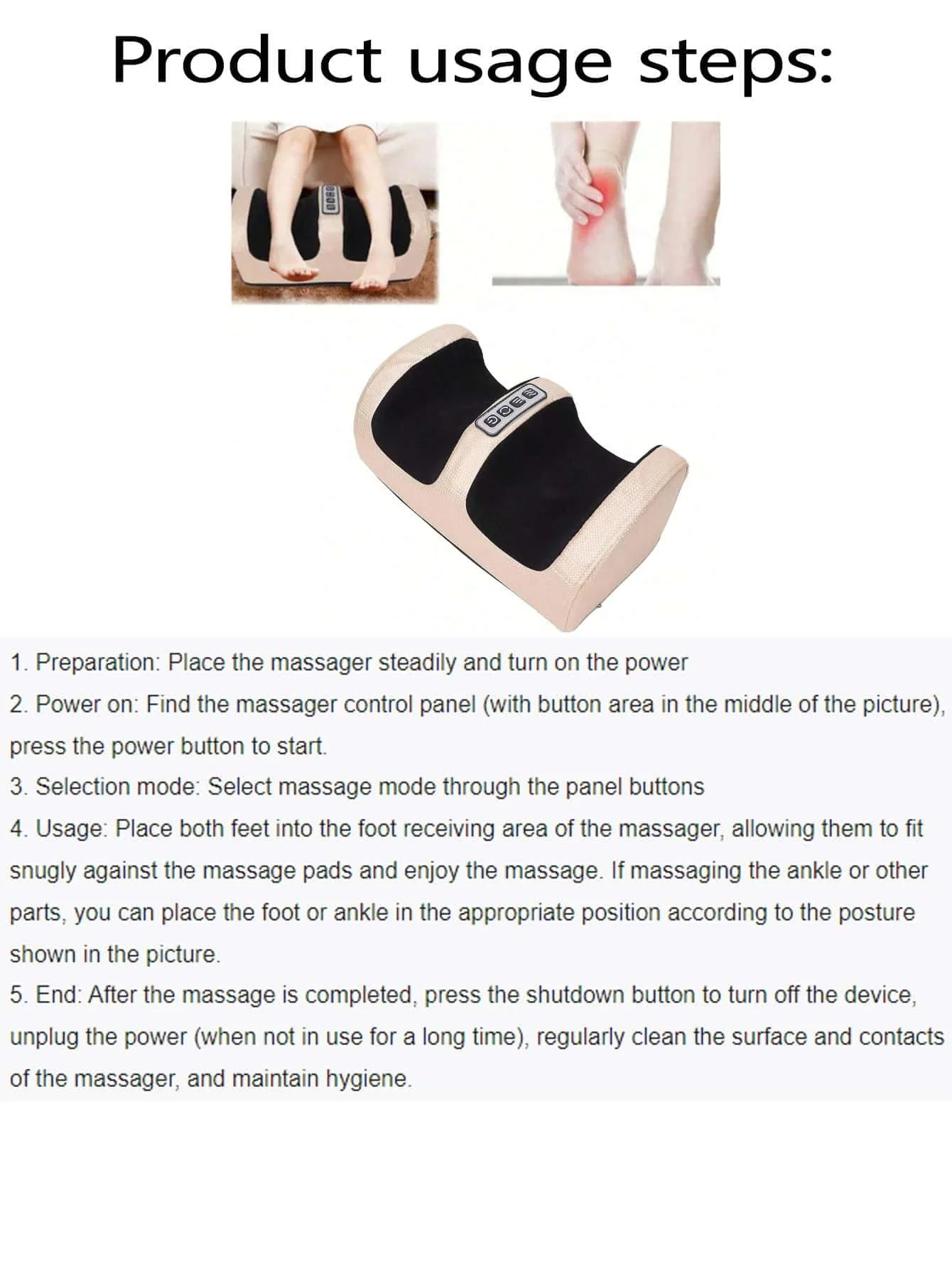 2026 المنزل استخدام الكهربائية مدلك قدم العلاج الحراري آلة تدليك القدم العلاجية العجل كتلة المكونات في بالطاقة #6