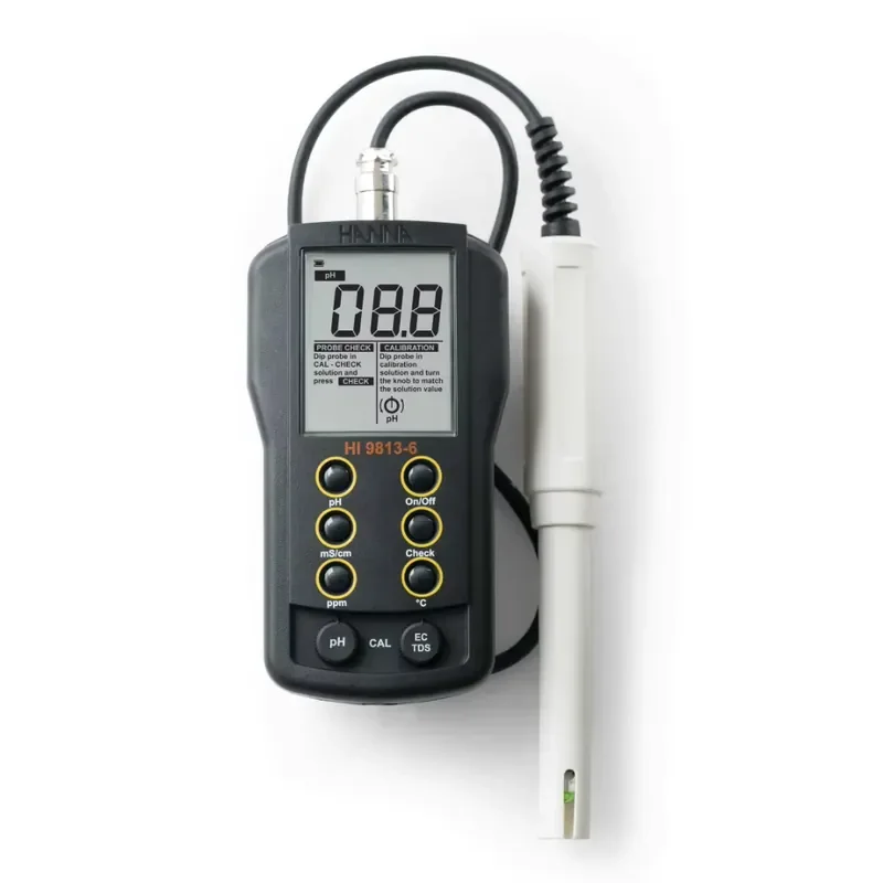 HANNA HI9813-6 upgraded HI9813-61 multi-parameter pH-EC-TDS-temperature water quality tester from YAMAT