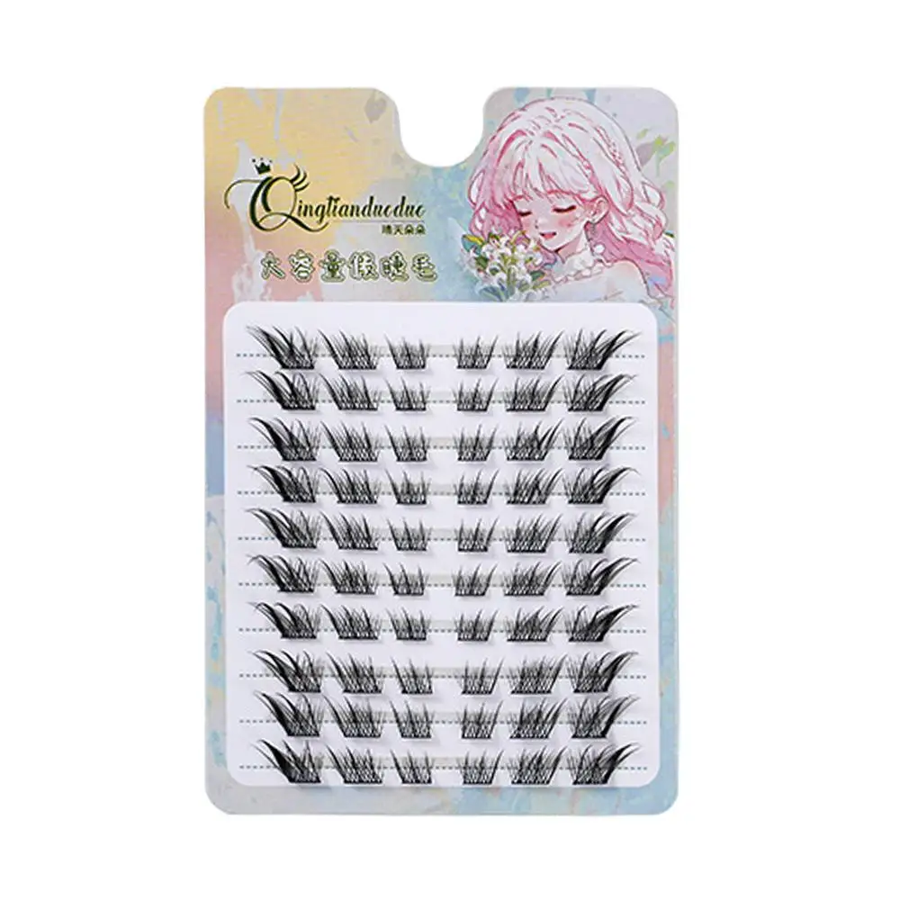 Daily Use Manga Lash Clusters Fox Eye Reusable False Eyelashes Natural Look DIY Lash Extensions