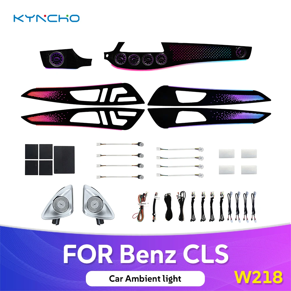 For Benz CLS W218 2012 2017 Car Ambient Light LED Auto Interior Lighting Automotive Ambient Lighting Bluetooth APP Control