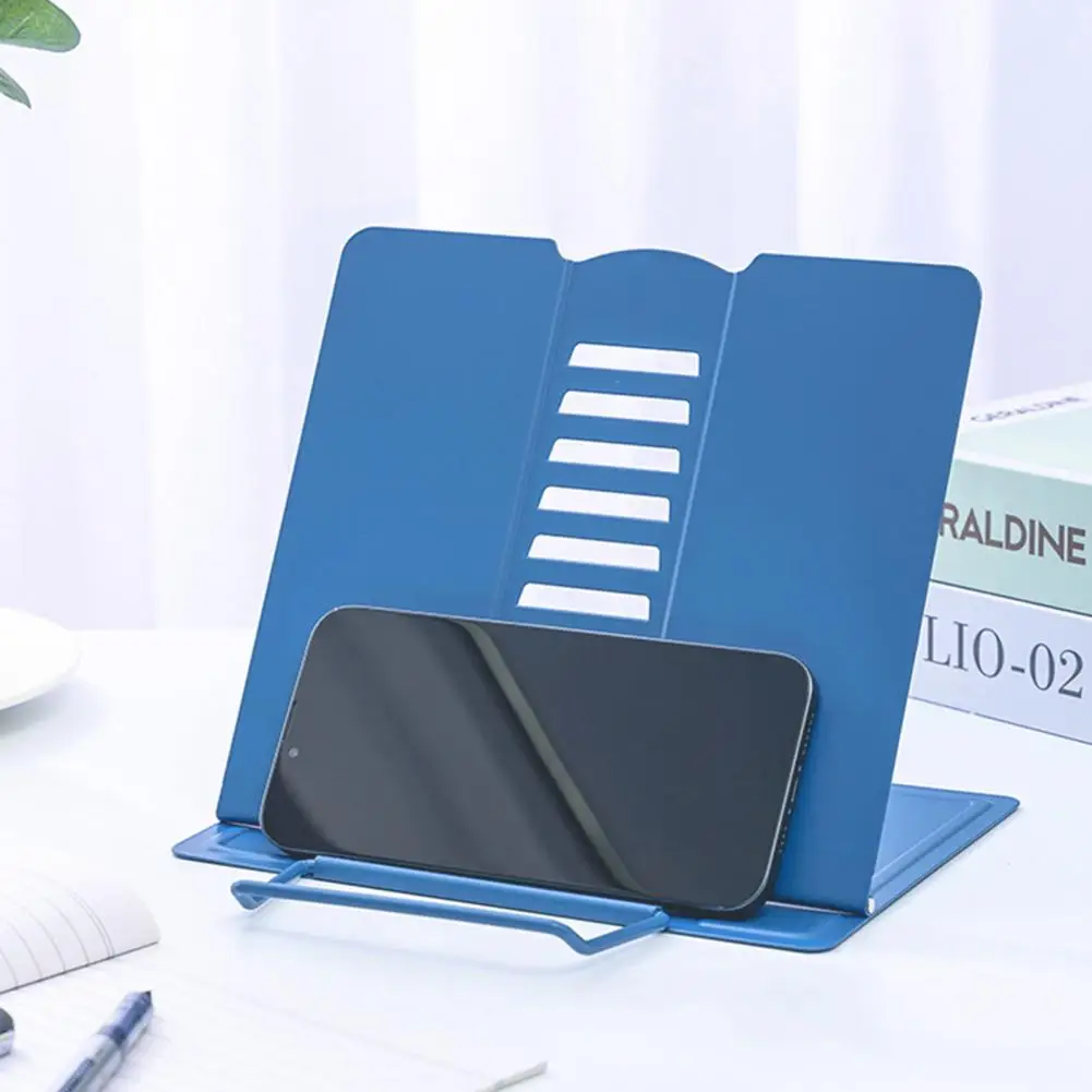 Metal Book Stand Angle Adjustable Stable Support Space-saving Avoid Neck Pain Foldable Ergonomic Tablet Stand