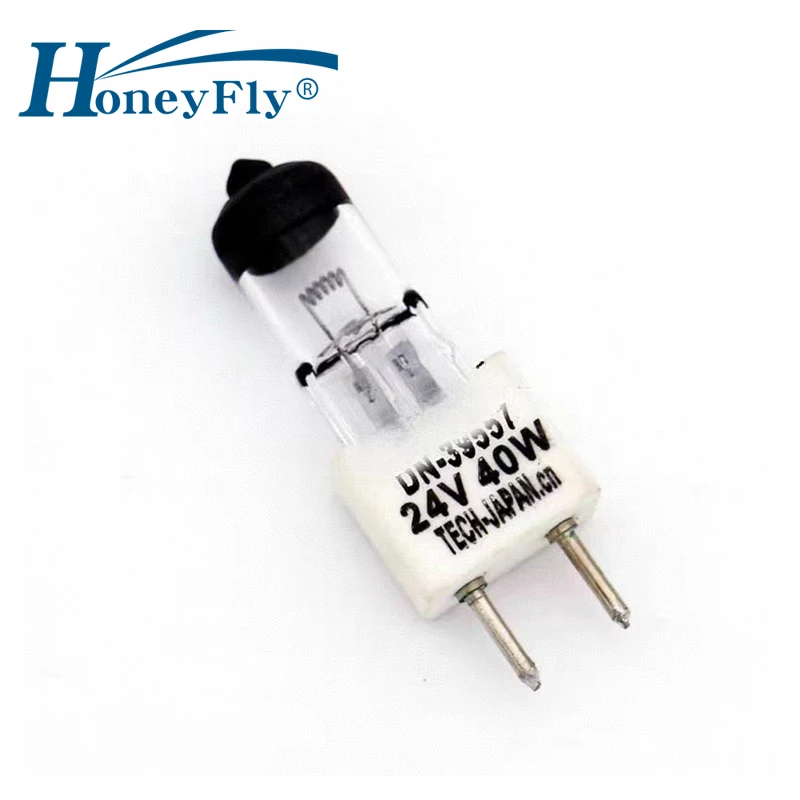 HoneyFly Shadowless Operating Halogen Lamp G8 JC 24V 40W Black Top 800LM Warm White Medical Treatment Bulb Clear Crystal Light