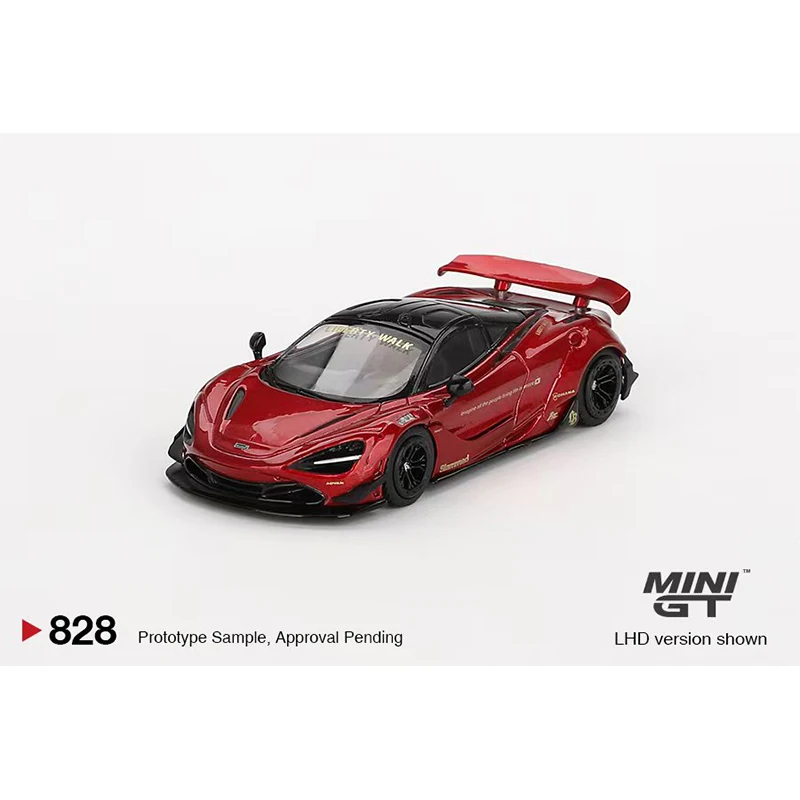 PreSale MINIGT 828 1:64 LBWK MCL 720S GEM Red Diecast Car Model Collection Toys