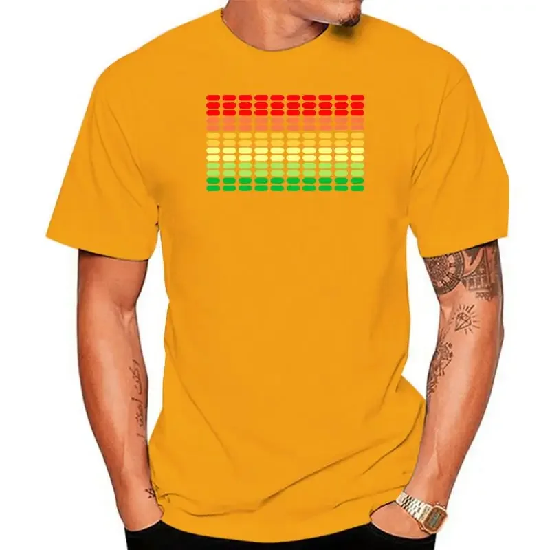 Light Up and down Flashing Equalizer EL T-Shirt Men for Rock Disco Party DJ T shirt  RUELK 2020 Sale Sound Activated LED T Shirt