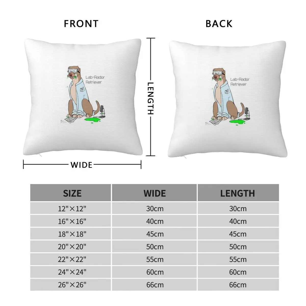 Labrador Retriever Square Pillowcase Polyester Linen Velvet Pattern Zip Decor Throw Pillow Case Sofa Cushion Cover 18
