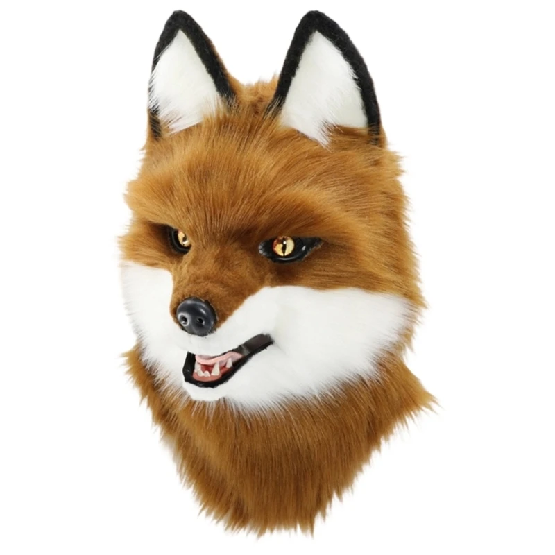 

DXAE Wolf Head Costume Mask Hat Breathable Plush Headgear Hat for Stage Performances Halloween and Cosplay Enthusiasts