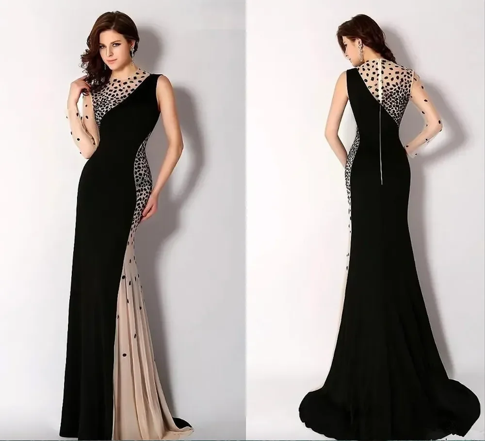 2025 moda preto vestidos de noite um ombro manga longa sereia celebridade vestido de festa personalizado