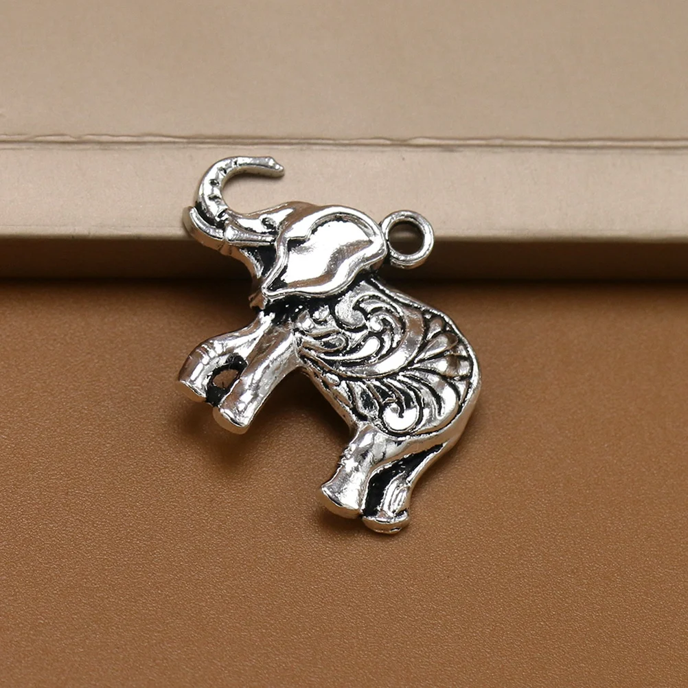 

20Pcs Alloy Elephant Pendant Charms Carved Design for DIY Necklace Bracelet Jewelry Making Accessories Alloy Pendant Charm