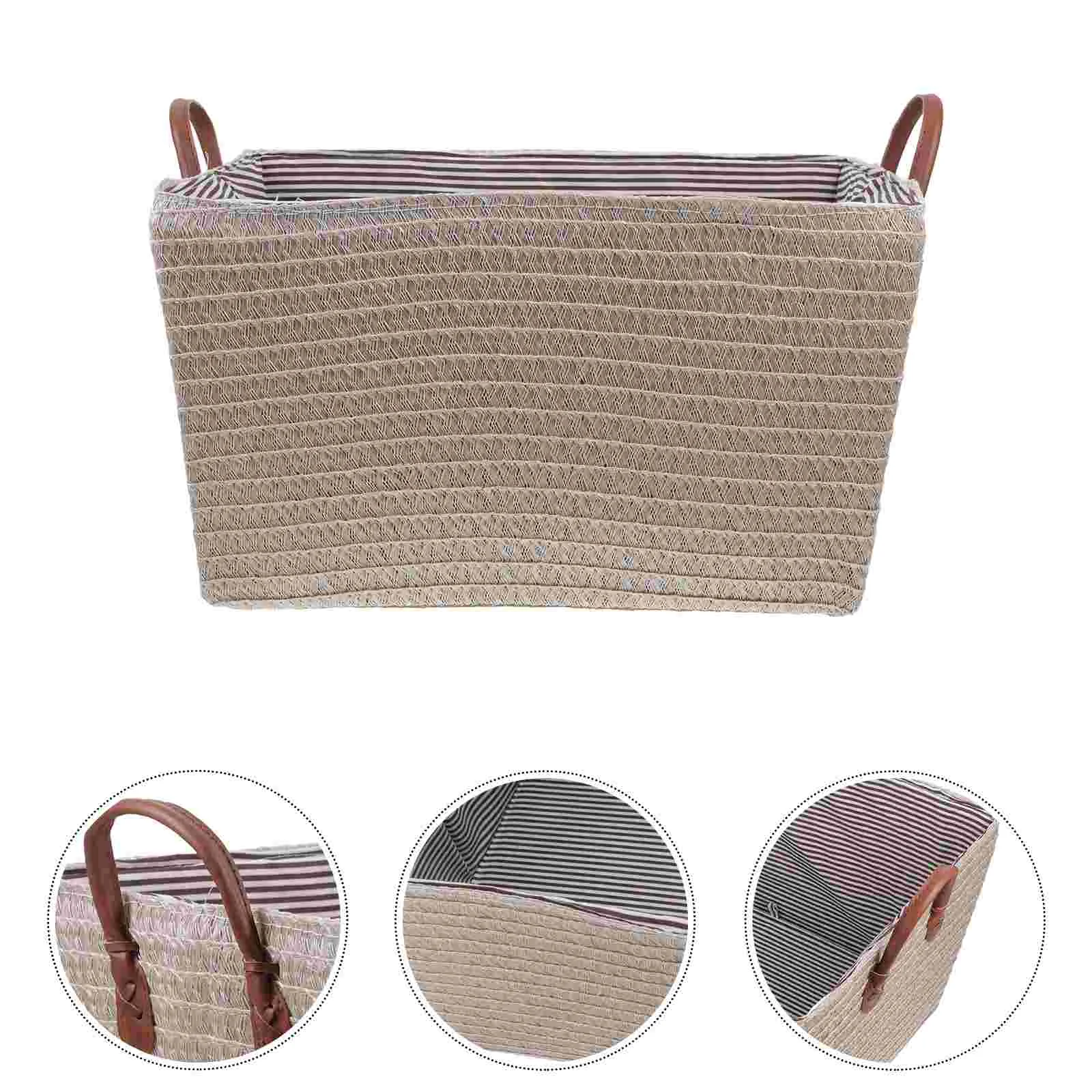 

Grocery Basket Picnic Rattan Storage Baby Collapsible Laundry Baskets Jute Decorative Sorter Pp Shopping Small for Organizing