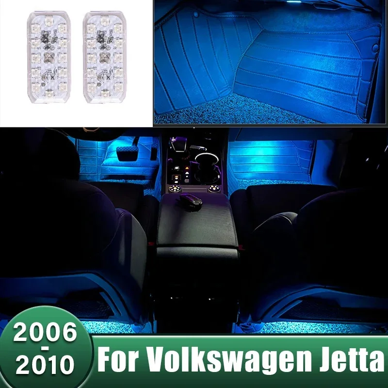 

LED Car Interior Footwell Ambient Light Atmosphere Lamp Auto Accessories For Volkswagen VW Jetta A5 MK5 2006 2007 2008 2009 2010