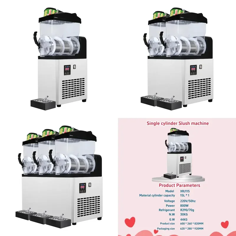 for Commercial Stainless Steel Food Grade 220V Built-in Electric Multi-plug Slush Melter Smoothie Juice Slush Machine