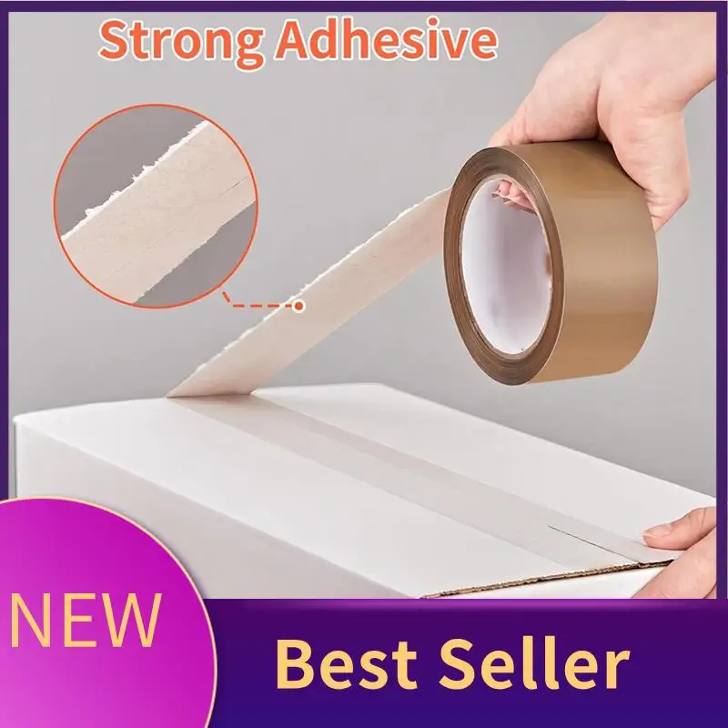 

ABHI-6 Rolls Brown Packing Tape With Dispenser As Shown 1.88 Inches Wide 60 Yards Per Roll Heavy Duty Packaging Tape Refills