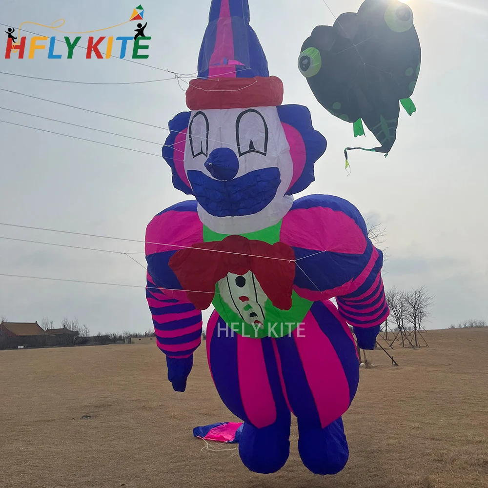HFLY New Arrival Large 5m Clown Kite Line Laundry for Adults High Quality 40D Nylon Cartoon Show Kites Pendant