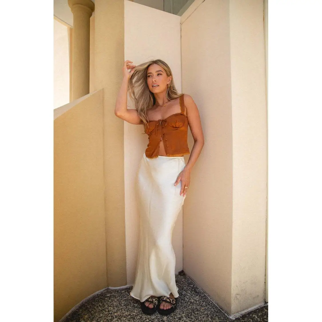 Haut en dentelle pour femmes, col carré, nœud d'épissure, Sexy, transfrontalier, Faion, couleur Pure, sangle de gilet, Fiber de Polyester, été 2023